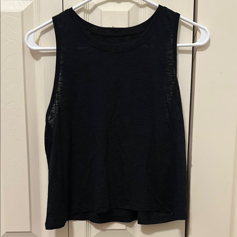 Balance Collection Black Crop Muscle Tee